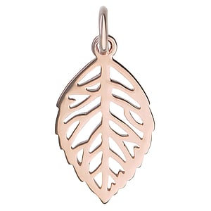 Silver pendants Silver 925 PVD-coating (gold color) Leaf Plant_pattern