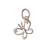 Silver pendant Silver 925 Crystal PVD-coating (gold color) Butterfly