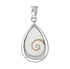 Ciondolo di conchiglia Argento 925 Conchiglia Shiva eye Goccia Forma_di _goccia Spirale