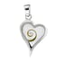 Pendente di conchiglia Argento 925 Conchiglia Shiva eye Cuore Amore Spirale