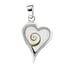 Hanger met schelp Zilver 925 Shiva Eyeschelp hart liefde spiraal