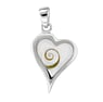 Shell pendant Silver 925 Shivas Eye Heart Love Spiral