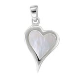 Shell pendant Silver 925 Mother of Pearl Heart Love