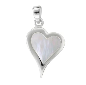 Colgante de concha Plata 925 Madreperla Corazn Amor