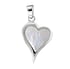 Pendentif de coquillage Argent 925 Nacre Coeur Amour