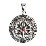 Pendentif en argent Argent 925 Zircon Ancre corde navire