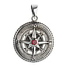 Pendentif en argent Argent 925 Zircon Ancre corde navire