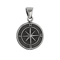 Silver pendants Diameter:16,2mm. Eyelet's transverse diameter:3,2mm. Eyelet's longitudinal diameter:5mm.  Anchor rope ship boat compass