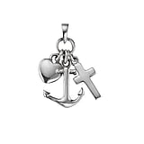 Silver pendants Silver 925 Anchor rope ship Cross Heart Love