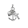 Silver pendants Silver 925 Anchor rope ship Cross Heart Love