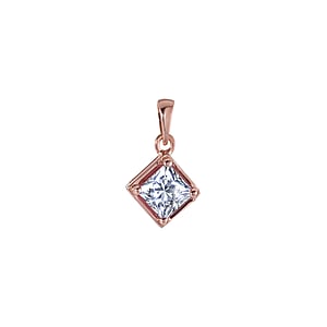 Pendentif en argent Argent 925 Zircon Revtement PVD (couleur or)