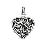 Silver pendants Silver 925 Heart Love Leaf Plant_pattern Flower