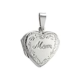 Pendentifs en argent Argent 925 Coeur Amour Feuille Motif_floral