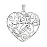 Colgante de plata Plata 925 Corazn Amor Mariposa Hoja Diseo_floral