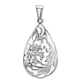 Silver pendants Silver 925 Leaf Plant_pattern Flower Drop drop-shape waterdrop