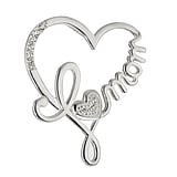 Pendentif en argent Argent 925 Zircon Coeur Amour