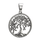 Pendentifs en argent Argent 925 Arbre arbre_de_vie Feuille Motif_floral