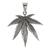 Pendentifs en argent Argent 925 Herbe Chanvre Feuille_de_chanvre Feuille Motif_floral