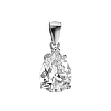 Silver pendant platinized silver 925  zirconia Drop drop-shape waterdrop