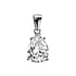 Silver pendant platinized silver 925  zirconia Drop drop-shape waterdrop