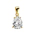 Pendente catena Argento 925 Zircone Rivestimento PVD (colore oro) Goccia Forma_di _goccia