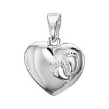 Pendentifs en argent Argent 925 Coeur Amour Pied