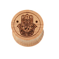 Wood plug with Maple. Diameter:14mm. Jewelry for expanded earlobes.  Hand Eye Iris Pupil