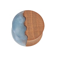 Hout plug met Kersenhout en Resine. Diameter:14mm. Voor opgerekte gaatjes in de oren.  golf