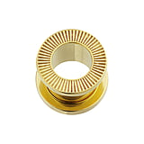 Surgical steel tunnel Surgical Steel 316L PVD-coating (gold color)