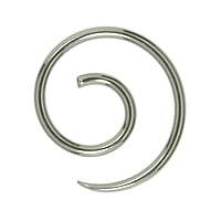 Surgical steel plug  Spiral