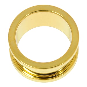 Surgical steel tunnel Surgical Steel 316L Gold-plated