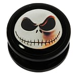 Acrylic glass plug with Epoxy. Jewelry for expanded earlobes. With threaded coupling.  Skull Skeleton