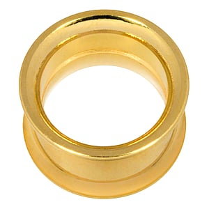 Surgical steel tunnel Surgical Steel 316L Gold-plated