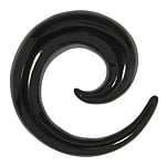 Acciaio chirurgico plug in Metallo chirurgico 316L con Rivestimento PVD (nero).  Spirale