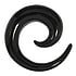 Surgical steel plug Surgical Steel 316L Black PVD-coating Spiral