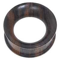 Hout plug met Sonohout. Voor opgerekte gaatjes in de oren.