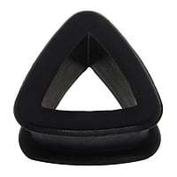 Silicone plug out of PVC. Jewelry for expanded earlobes. Soft.  Triangle