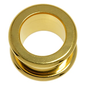 Surgical steel tunnel Surgical Steel 316L PVD-coating (gold color)