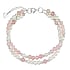 Bracelet de perles Argent 925 Quartz rose Perle synthtique