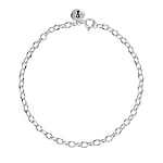 Bracelet en Argent 925. Coupe transversale :2,9mm. brillant.