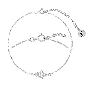 Bracelet Argent 925 Cristal Main Oeil Iris Pupille