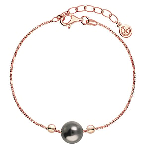 EraOra Silver bracelet Silver 925 Synthetic Pearls PVD-coating (gold color)