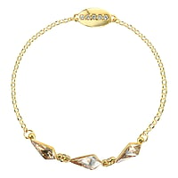 Silver bracelet with Premium crystal and Gold-plated. Length:16,5cm. With magnet clasp.