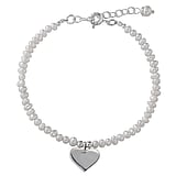 Perlen Armband Silber 925 Süsswasserperle Herz Liebe