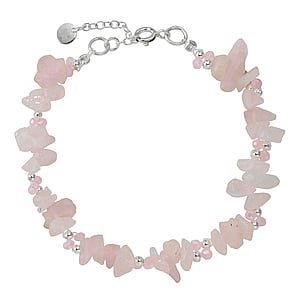 Brazalete de piedras Plata 925 Cuarzo rosa