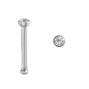 Surgical steel nose piercing Surgical Steel 316L Crystal