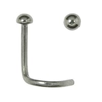 Surgical steel nose piercing Length:6,5mm. Diameter:2,15mm. Cross-section:0,8mm. Shiny.