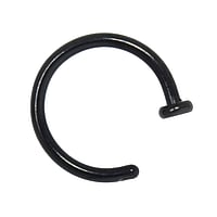Nose ring out of Surgical Steel 316L with Black PVD-coating. Cross-section:1mm.
