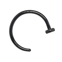 Nose ring out of Surgical Steel 316L with Black PVD-coating. Cross-section:0,8mm.