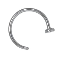 Nose ring out of Surgical Steel 316L. Cross-section:0,8mm.